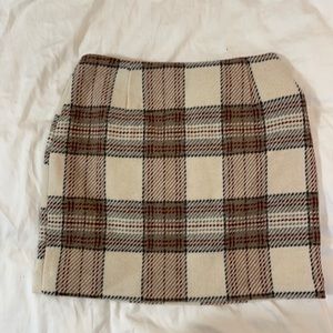 H&M Plaid Wool Skirt Size 6